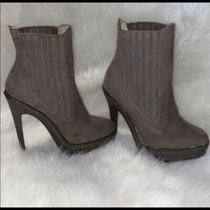 BCBG Gray Heeled Boots